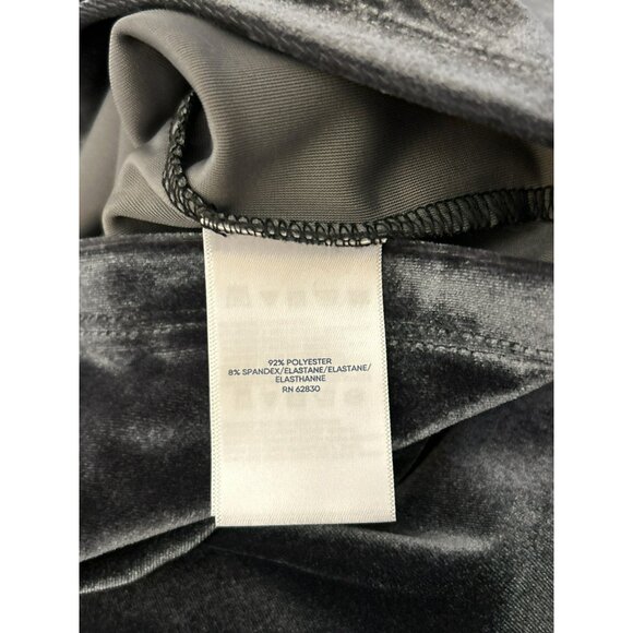 Lands End Gray Black Velvet V Neck Pull Over Blouse Comfortable Relaxed 2X - Picture 6 of 7